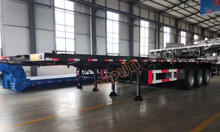 Triaxle Flat Bed Trailer for 40ft Container for Sale in Tanzania