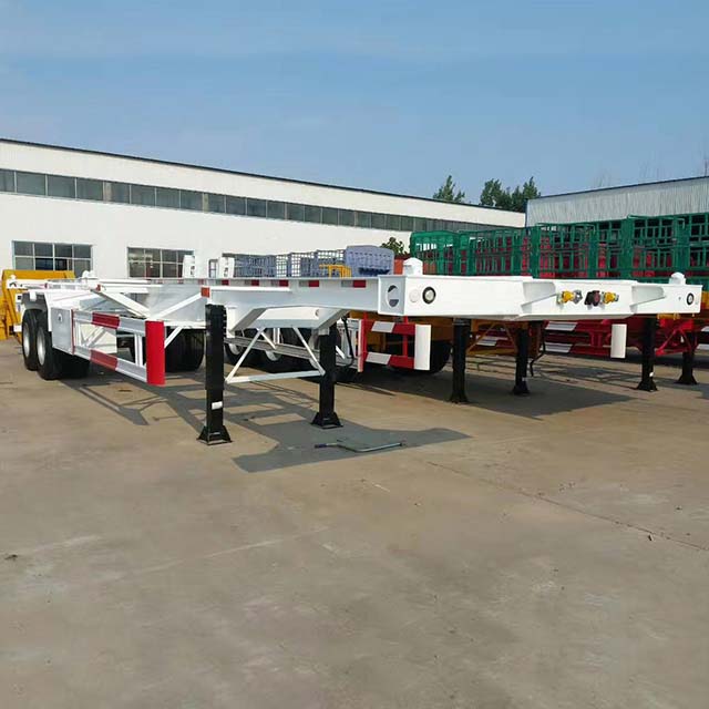 2 Axle 20ft Skeleton Container Semi Trailer for Sale