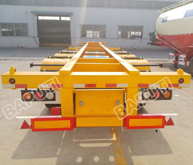 45ft skeleton chassis container trailer