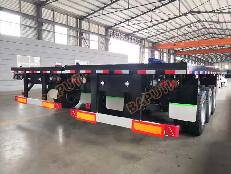 Triaxle Flat Bed Trailer for 40ft Container for Sale