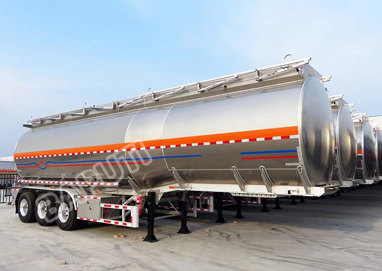40000 liters aluminum fuel tanker trailer for sale in Tanzania