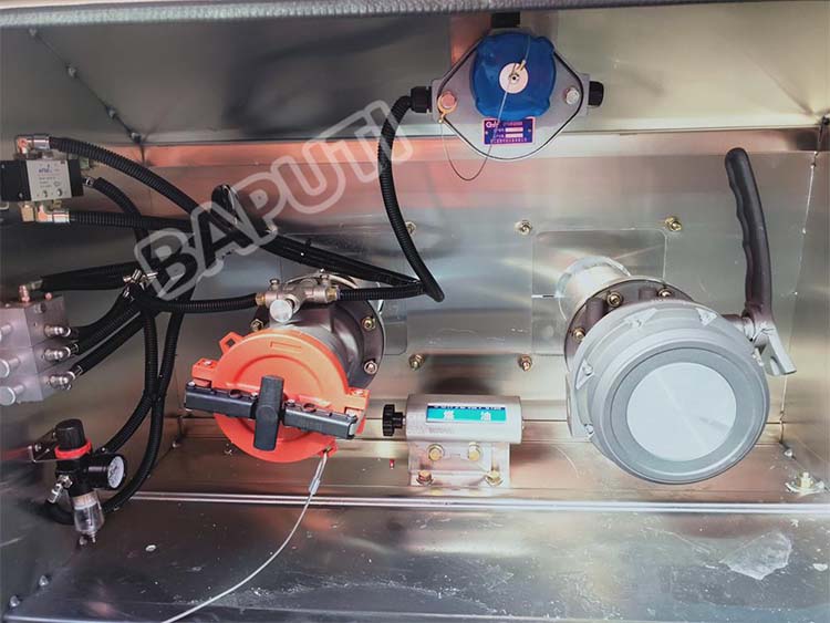 45cbm aluminum fuel tanker trailer discharge valve