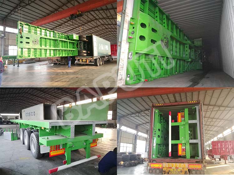 40ft flatbed shipment by 40ft container