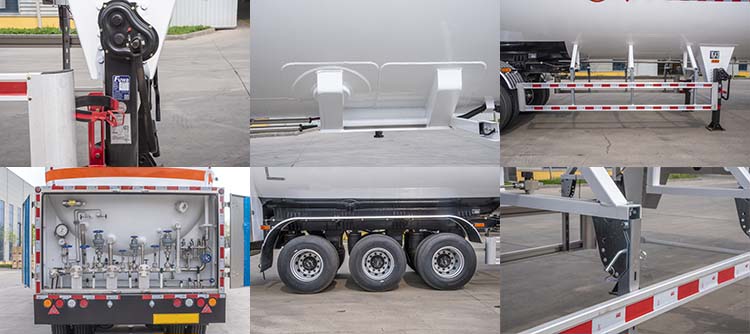 LNG gas tanker trailer detail