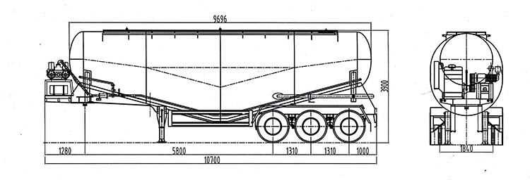 China cement tanker trailer 