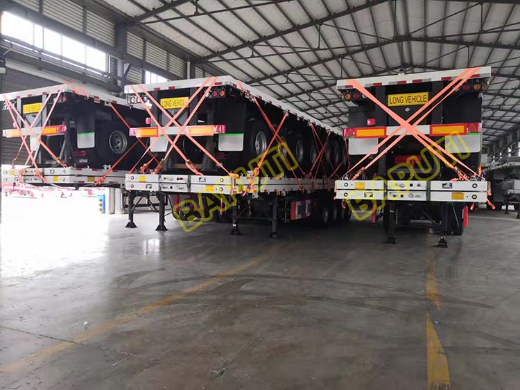 4 axle flatbed trailer shipment