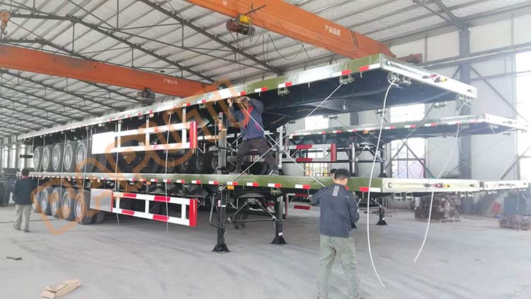 China flatbed trailer shipment detail