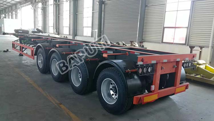 45 feet skeletal trailer