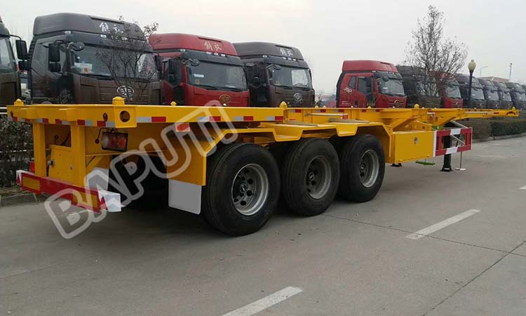 tri axle 40ft skeleton trailer for sale price