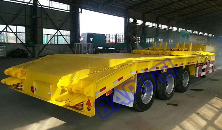 lowbed semi trailer