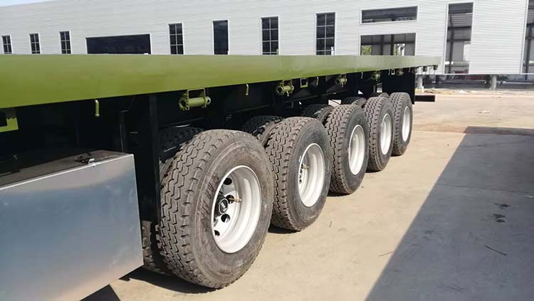 5 axle flatbed trailer detail