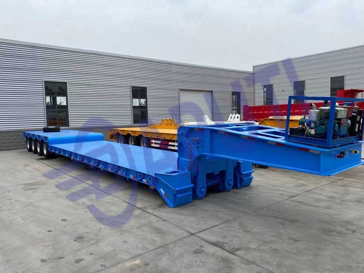 70-90 tons gooseneck lowbed trailer for sale