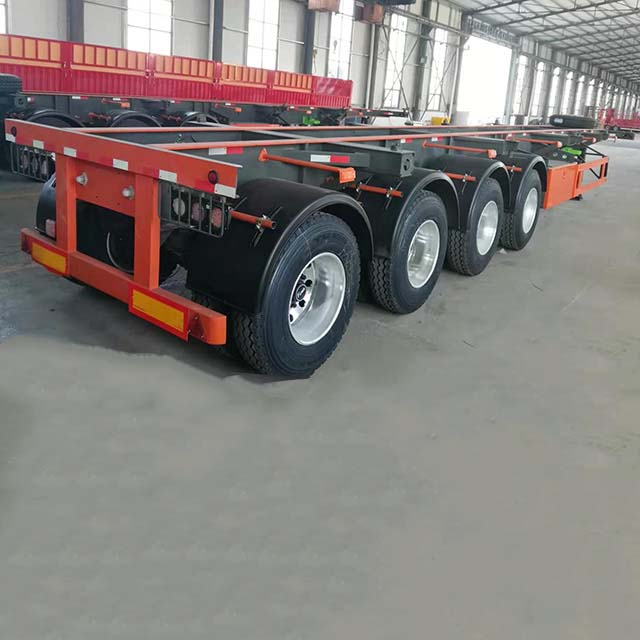 4 Axle 45ft Container Chassis Trailer for Sale 
