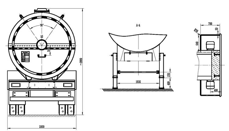 gas tanker trailer design drawing