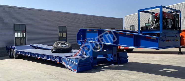 70 ton detachable gooseneck low boy trailer for sale