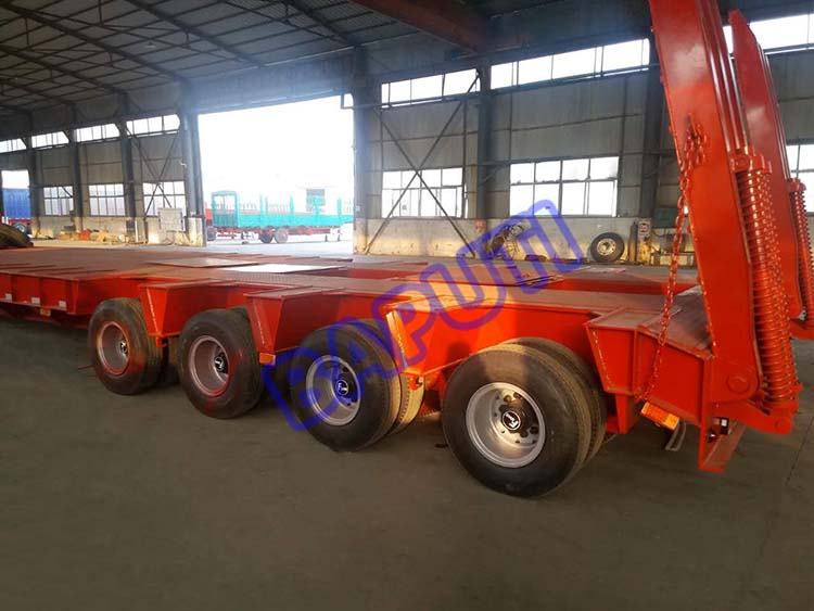 4 line 8 axle low loader truck trailer